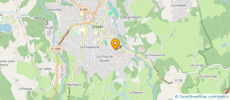 localisation de l'entreprise LYCEE PROFESSIONNEL REGIONAL  USSEL
