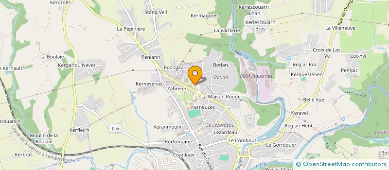localisation de l'entreprise LYCEE PROFESSIONNEL REGIONAL ROZ GLAS à QUIMPERLE