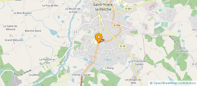 localisation de l'entreprise LYCEE PROFESSIONNEL RGAL JB DARNET à SAINT-YRIEIX-LA-PERCHE
