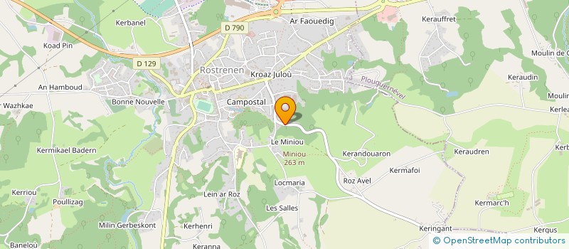 localisation de l'entreprise LYCEE PROFESSIONNEL ROSA PARKS  ROSTRENEN