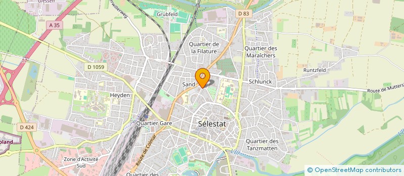 localisation de l'entreprise LYCEE PROFESSIONNEL SCHWEISGUTH - LYCEE DES METIERS DES SERVICES ET DE L’ARTISANAT à SELESTAT