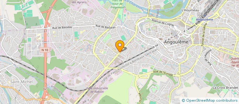 localisation de l'entreprise LYCEE PROFESSIONNEL SILLAC - LYCEE DES METIERS DU BATIMENT à ANGOULEME