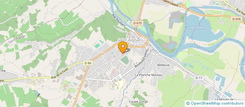 localisation de l'entreprise LYCEE PROFESSIONNEL VAL DE CHER - LYCEE DES METIERS DE L'ENERGIE ET DES SERVICES à SAINT-AIGNAN
