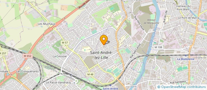 localisation de l'entreprise LYCEE PROFESSIONNEL VERTES FEUILLES à SAINT-ANDRE-LEZ-LILLE