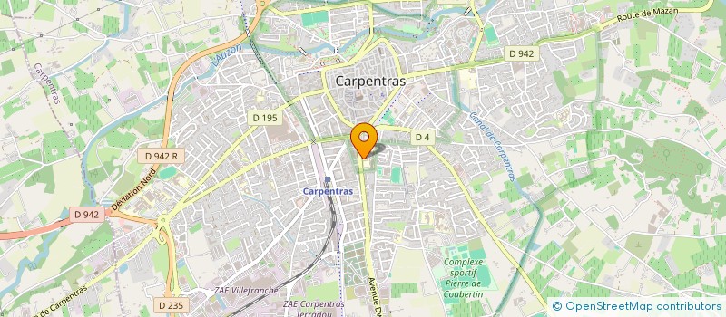 localisation de l'entreprise LYCEE PROFESSIONNEL VICTOR HUGO - LYCEE DES METIERS DES SERVICES A LA PERSONNE ET AUX ENTREPRISES  CARPENTRAS