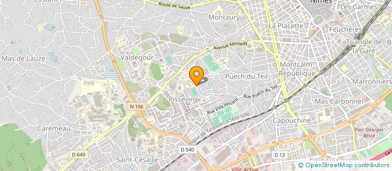 localisation de l'entreprise LYCEE PROFESSIONNEL VOLTAIRE à NIMES