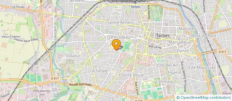 localisation de l'entreprise LYCEE TECHNOLOGIQUE JEAN DUPUY à TARBES