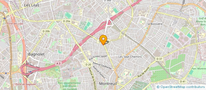 localisation de l'entreprise LYD' ECOR  MONTREUIL