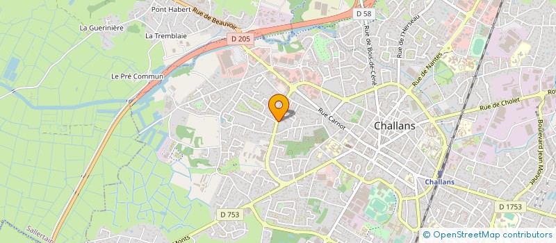 localisation de l'entreprise LYDIA à CHALLANS