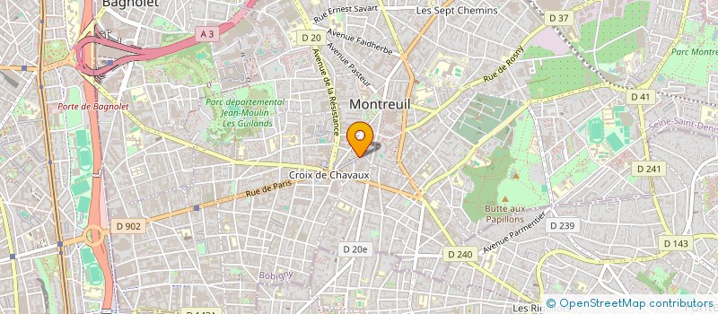localisation de l'entreprise LYES à MONTREUIL