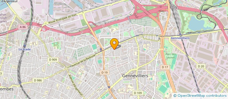 localisation de l'entreprise LYH IMMOBILIER à GENNEVILLIERS