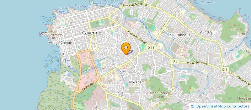 localisation de l'entreprise LYLSTOUCH à CAYENNE