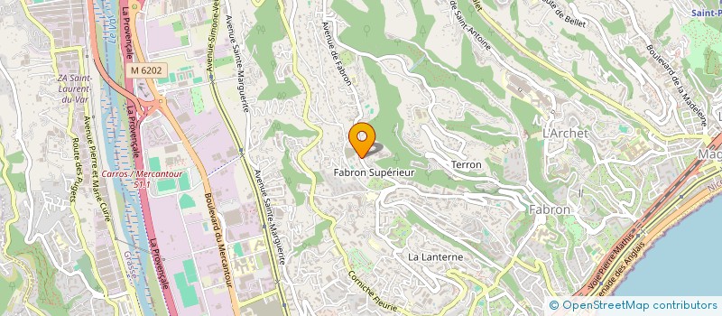 localisation de l'entreprise LYMPHA IMMO à NICE
