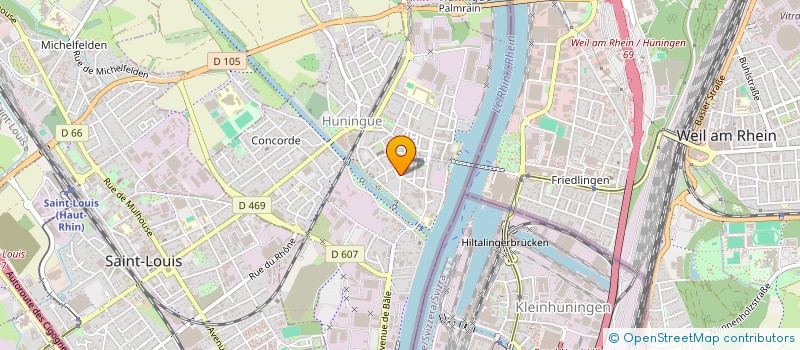 localisation de l'entreprise LYN STUDIO  HUNINGUE