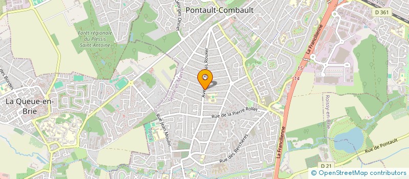 localisation de l'entreprise LYNDA CREATION à PONTAULT-COMBAULT