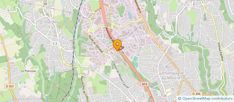 localisation de l'entreprise LYNEX CENTER  CHAMPAGNE-AU-MONT-D OR