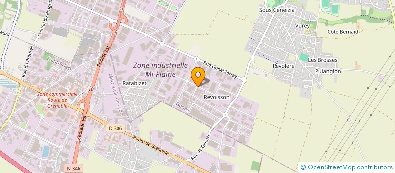 localisation de l'entreprise LYON CALCETTO  GENAS