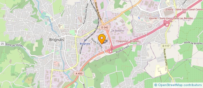 localisation de l'entreprise LYON COFFRES à BRIGNAIS