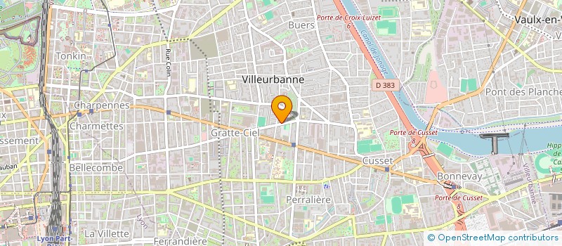 localisation de l'entreprise LYON COM à VILLEURBANNE