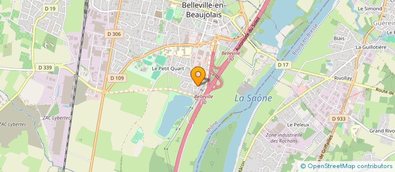 localisation de l'entreprise LYON FORMATION  BELLEVILLE-EN-BEAUJOLAIS