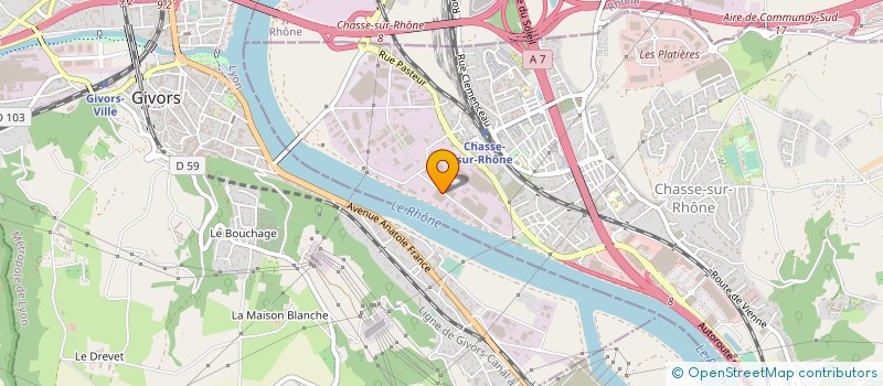 localisation de l'entreprise LYON PRIMEURS COURTAGE  CHASSE-SUR-RHONE