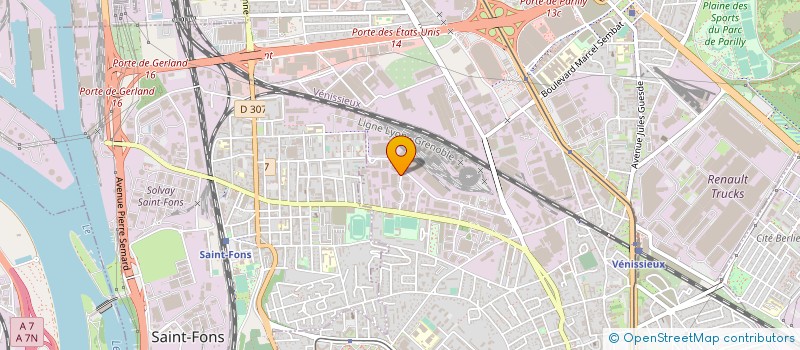 localisation de l'entreprise LYON QUINCAILLERIE SERVICES  VENISSIEUX