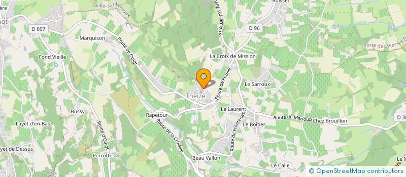 localisation de l'entreprise LYON RHONE A CHEVAL  THEIZE