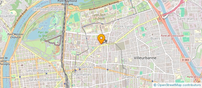 localisation de l'entreprise LYON SPORT COLLECTIVITES à VILLEURBANNE
