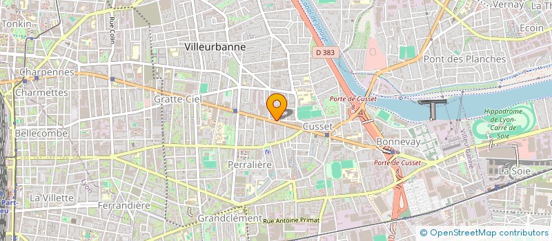 localisation de l'entreprise LYON TELE SATELLITE  VILLEURBANNE