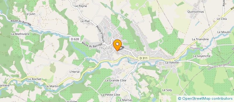 localisation de l'entreprise LYON TEXTILE DIFFUSION à THURINS