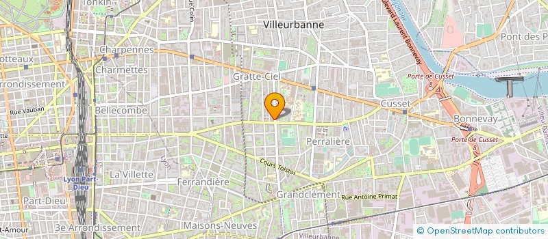 localisation de l'entreprise LYON VILLEURBANNE METROPOLE à VILLEURBANNE
