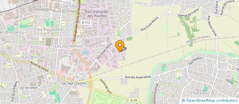 localisation de l'entreprise LYONLAB  DECINES-CHARPIEU