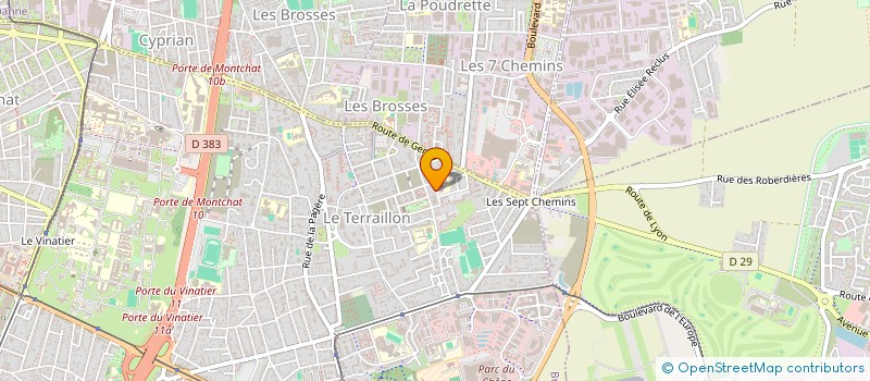 localisation de l'entreprise LYONNAISE  BRON