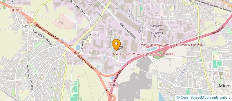 localisation de l'entreprise LYONNAISE DES FRUITS à CORBAS