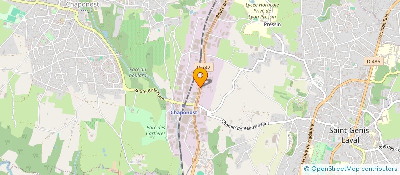 localisation de l'entreprise LYONNOPTIC à CHAPONOST