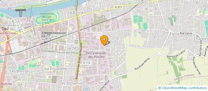 localisation de l'entreprise LYONOVA ENR  DECINES-CHARPIEU