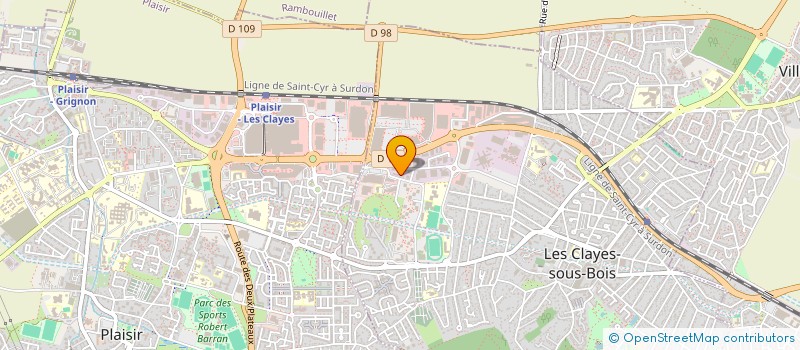 localisation de l'entreprise LYREA à LES CLAYES-SOUS-BOIS