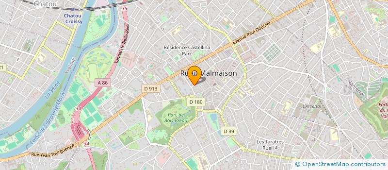 localisation de l'entreprise LYRECA à RUEIL-MALMAISON