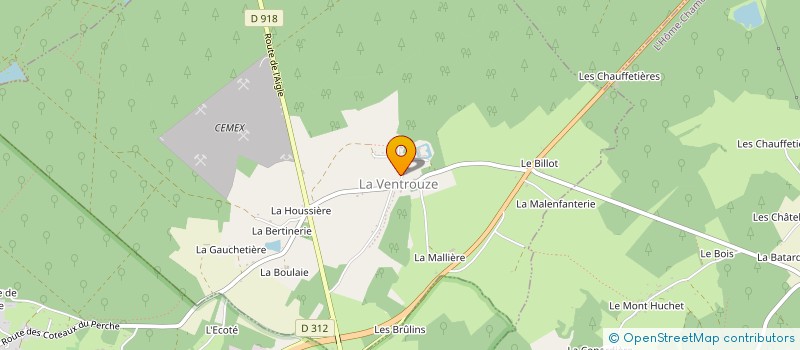 localisation de l'entreprise LYRICA à TOUROUVRE AU PERCHE