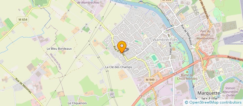 localisation de l'entreprise LYRICA : ASSOCIATION LYRIQUE DES HAUTS DE FRANCE  WAMBRECHIES