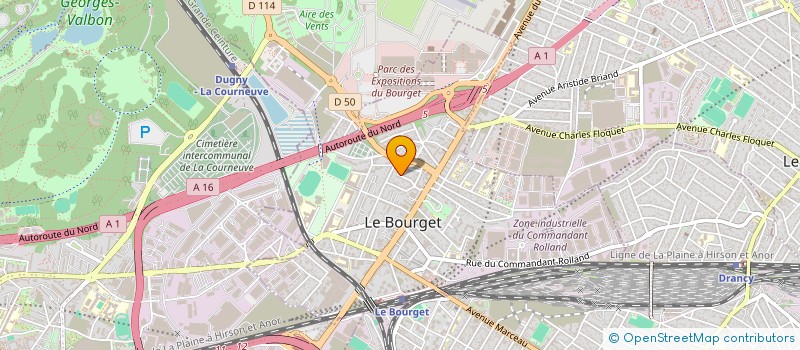 localisation de l'entreprise LYRIS  LE BOURGET
