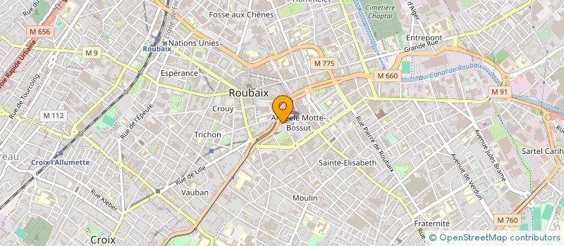 localisation de l'entreprise LYS ADOUR à ROUBAIX
