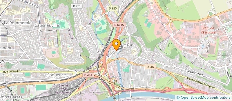 localisation de l'entreprise LYS FLORE  HARFLEUR