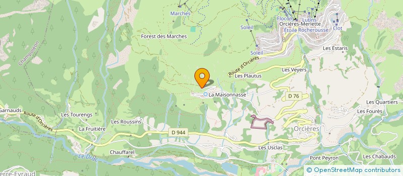 localisation de l'entreprise LYS MARTAGON  ORCIERES