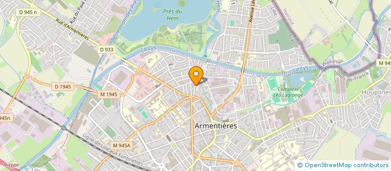 localisation de l'entreprise LYS MENUISERIE à ARMENTIERES