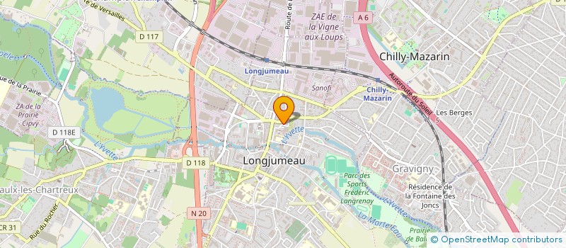 localisation de l'entreprise LYS SOPHROLOGIE & DEVELOPPEMENT à LONGJUMEAU