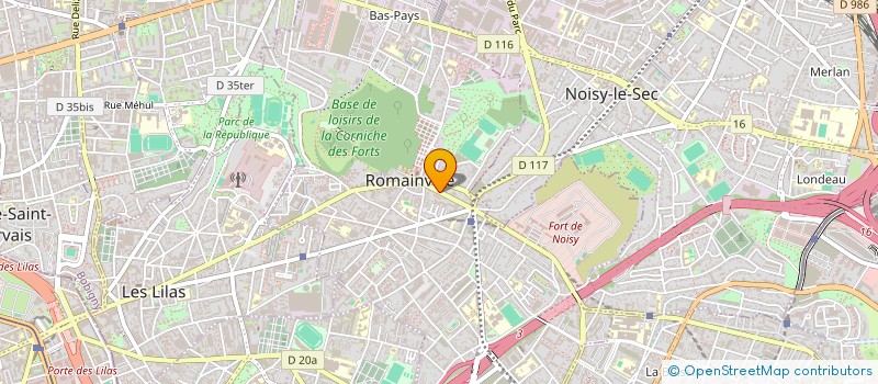localisation de l'entreprise LYSARIA à ROMAINVILLE