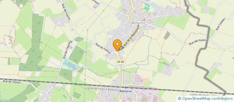 localisation de l'entreprise LYSEIKOS à WILLEMS