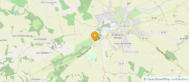 localisation de l'entreprise LYSERPRODUCTION  ISSIGEAC