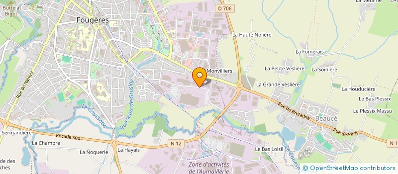 localisation de l'entreprise LYSIAN  FOUGERES